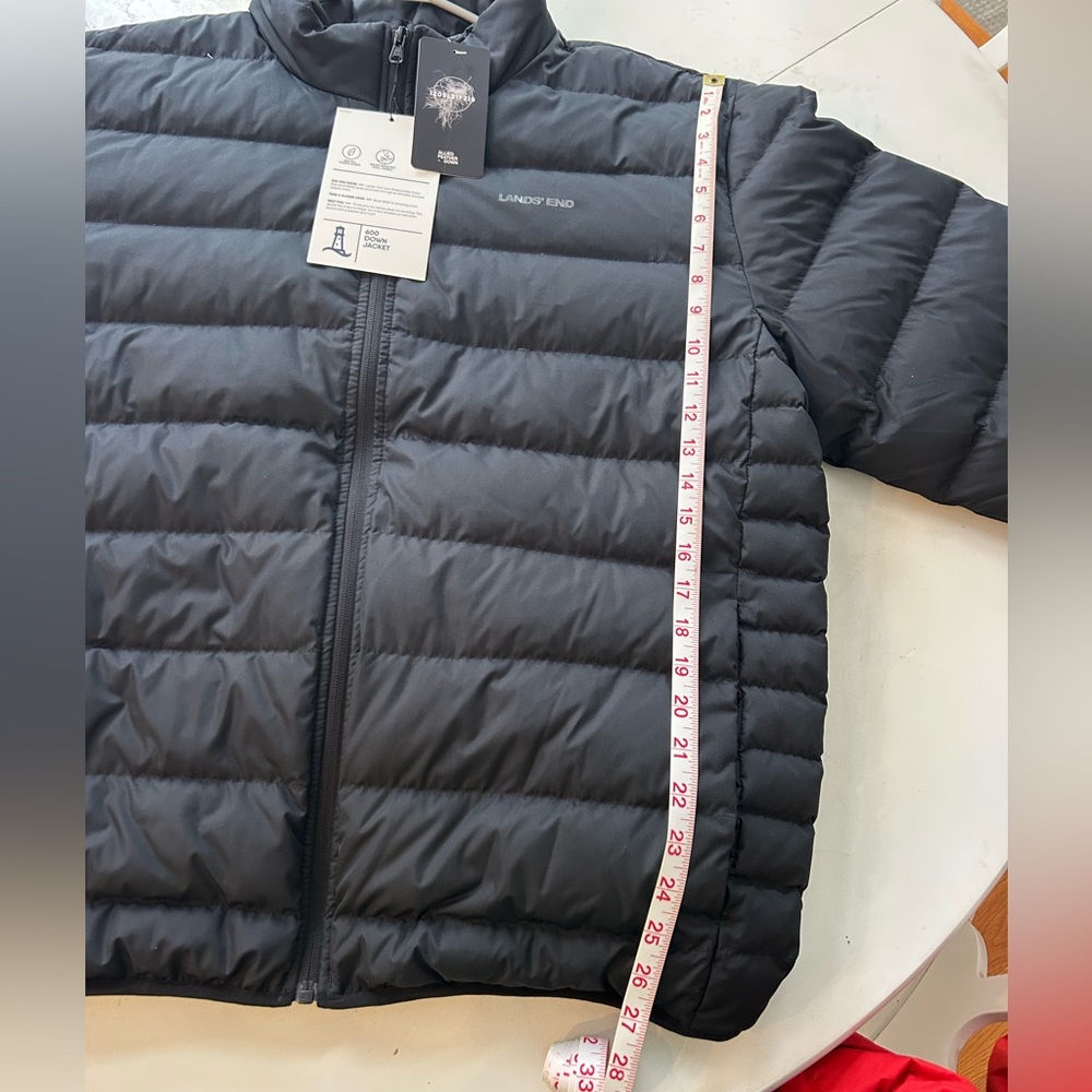 Lands' End 600 Down Black Jacket - Picture 6 of 7